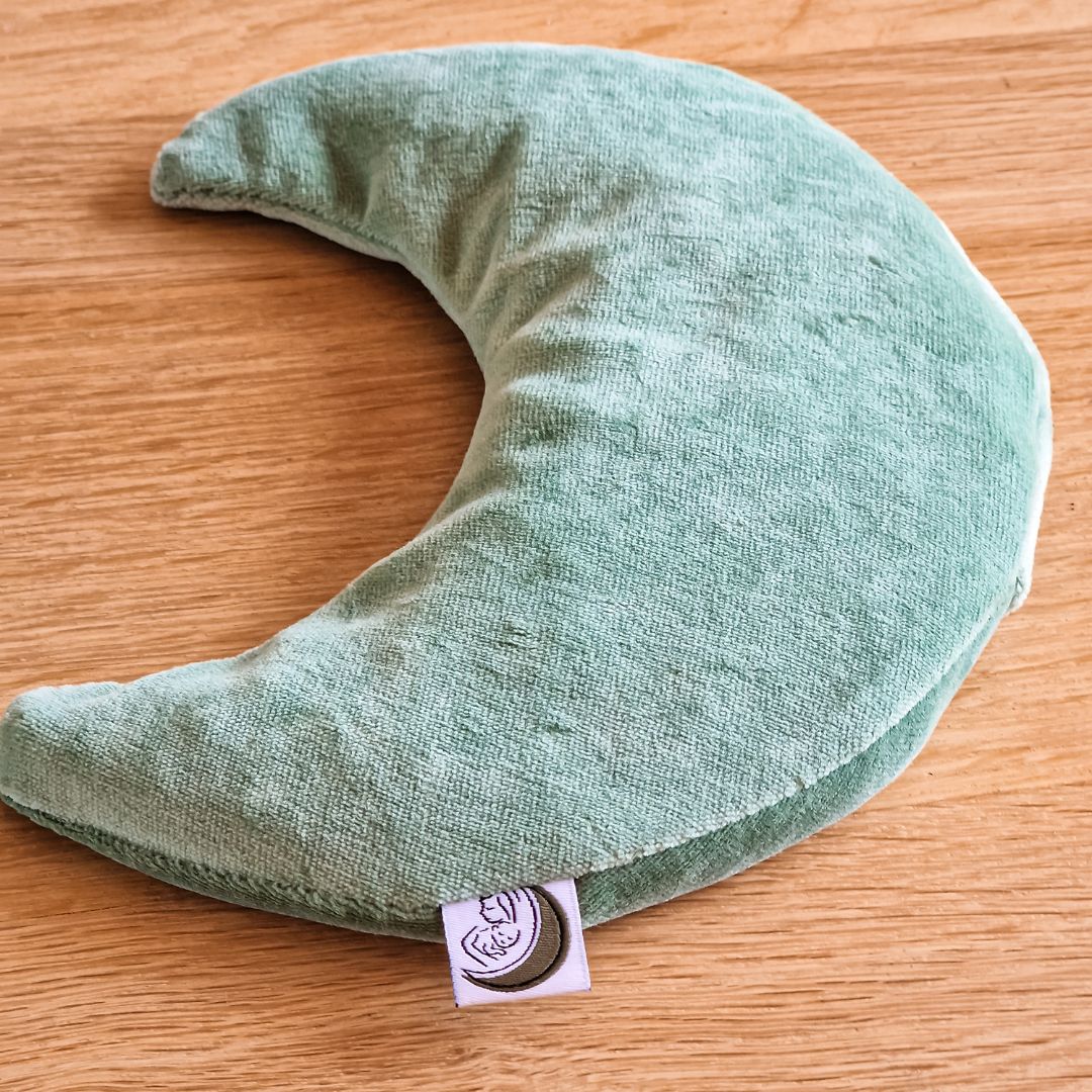 Warmtekussen warmtemaantje groen velours