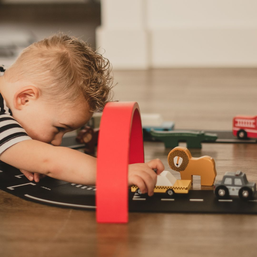Waytoplay Toys flexibele autobaan King of the Road set met 40 wegdelen