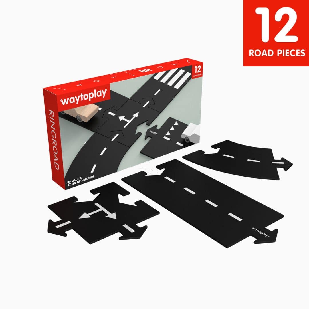 Waytoplay Toys Ringroad set met 12 wegdelen