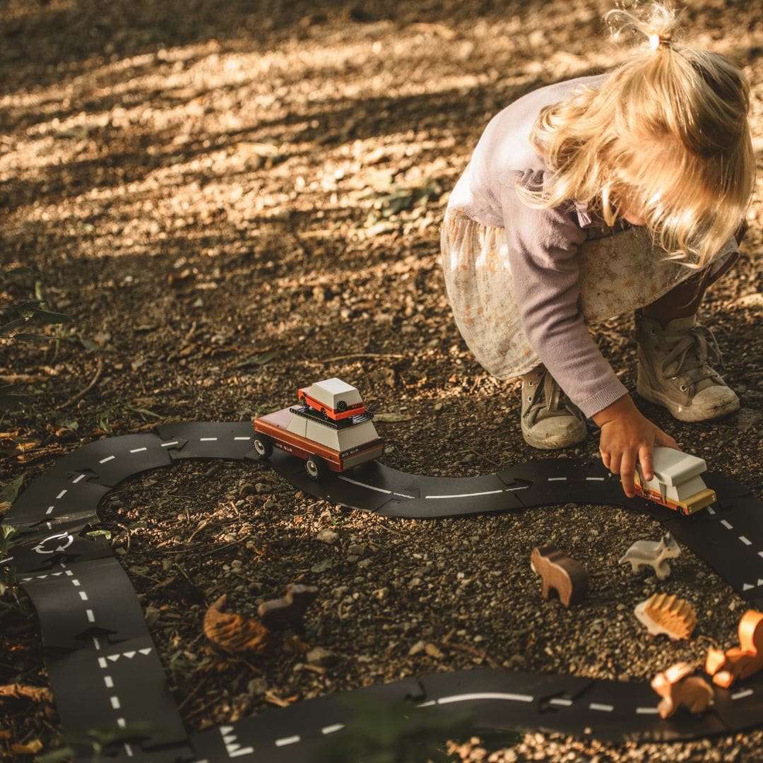 Waytoplay Toys flexibele autobaan King of the Road set met 40 wegdelen