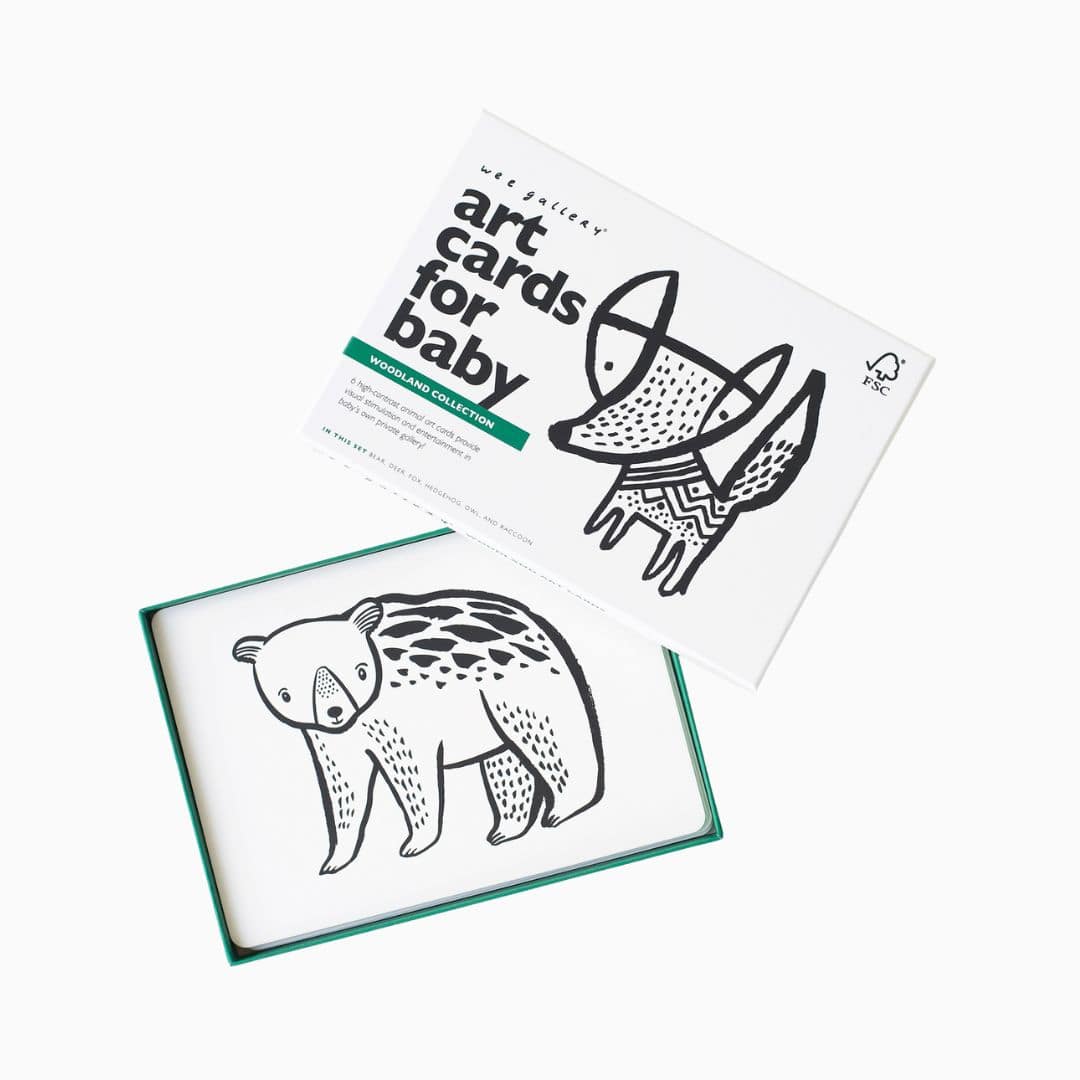 Wee Gallery contrastkaarten zwart wit bosdieren