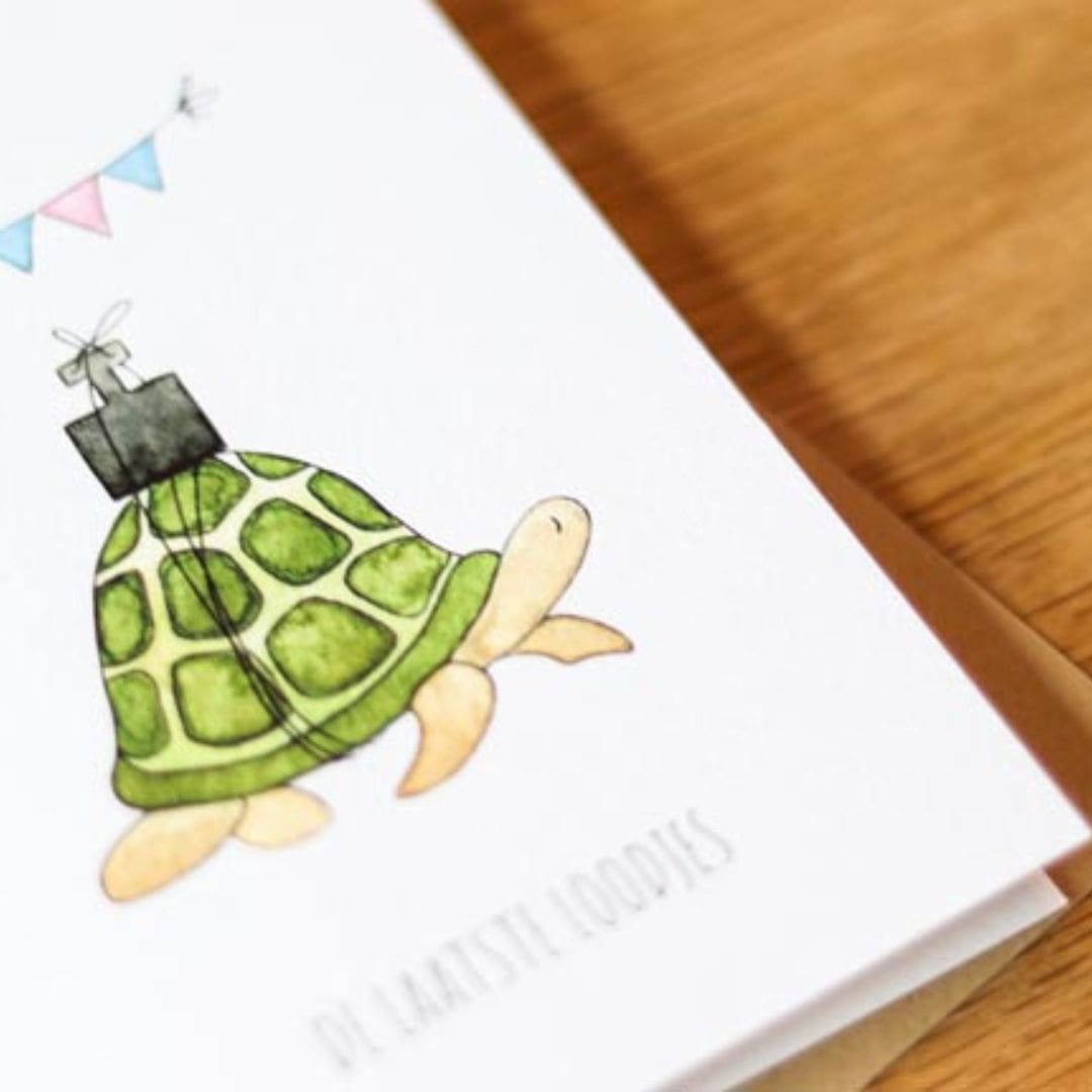 Juulz Illustration ansicht kaart De laatste loodjes schildpad