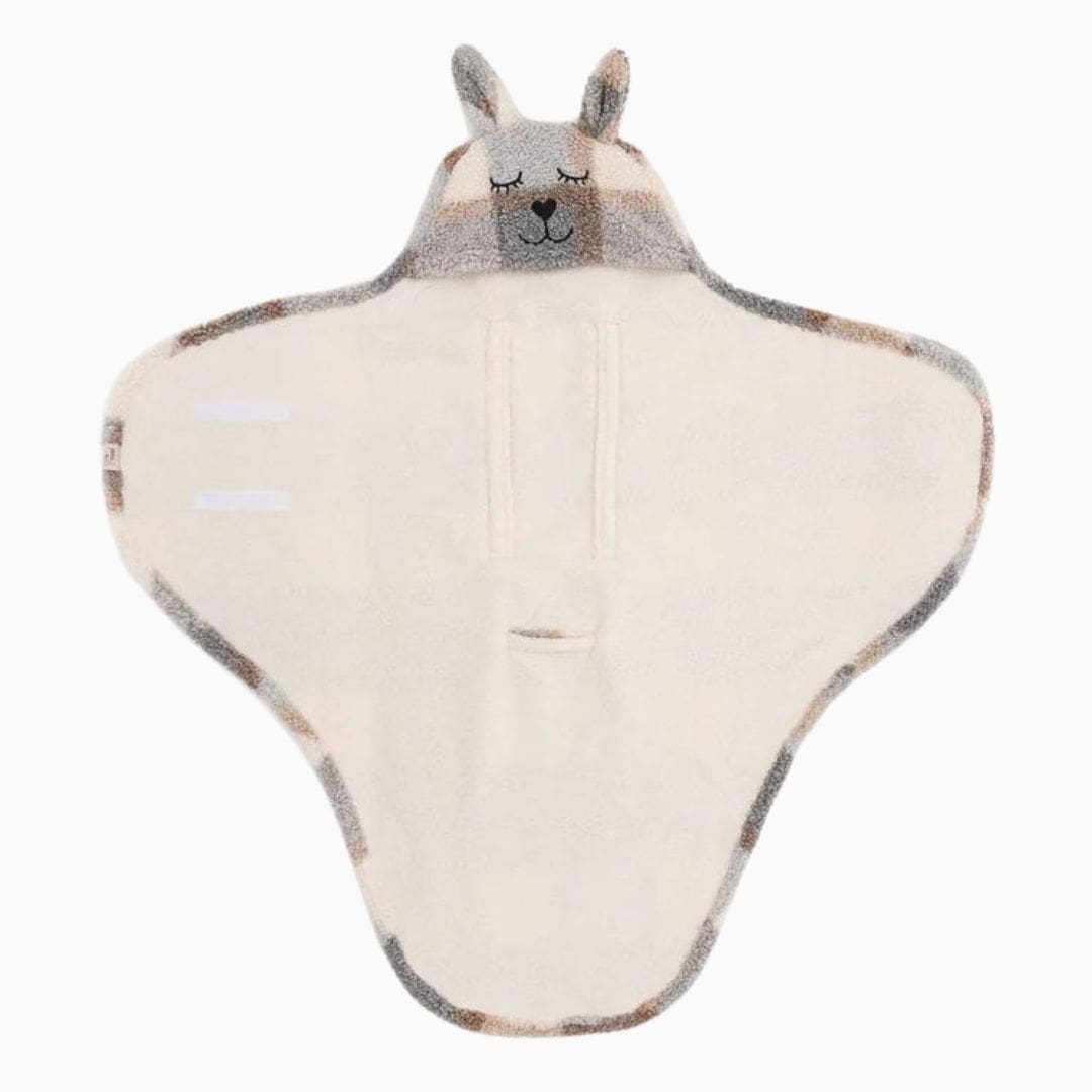 Jollein wikkeldeken bunny check - boucle