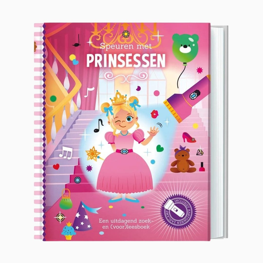 Zoekboek met zaklamp speuren naar Prinsessen van uitgeverij lantaarn publishers