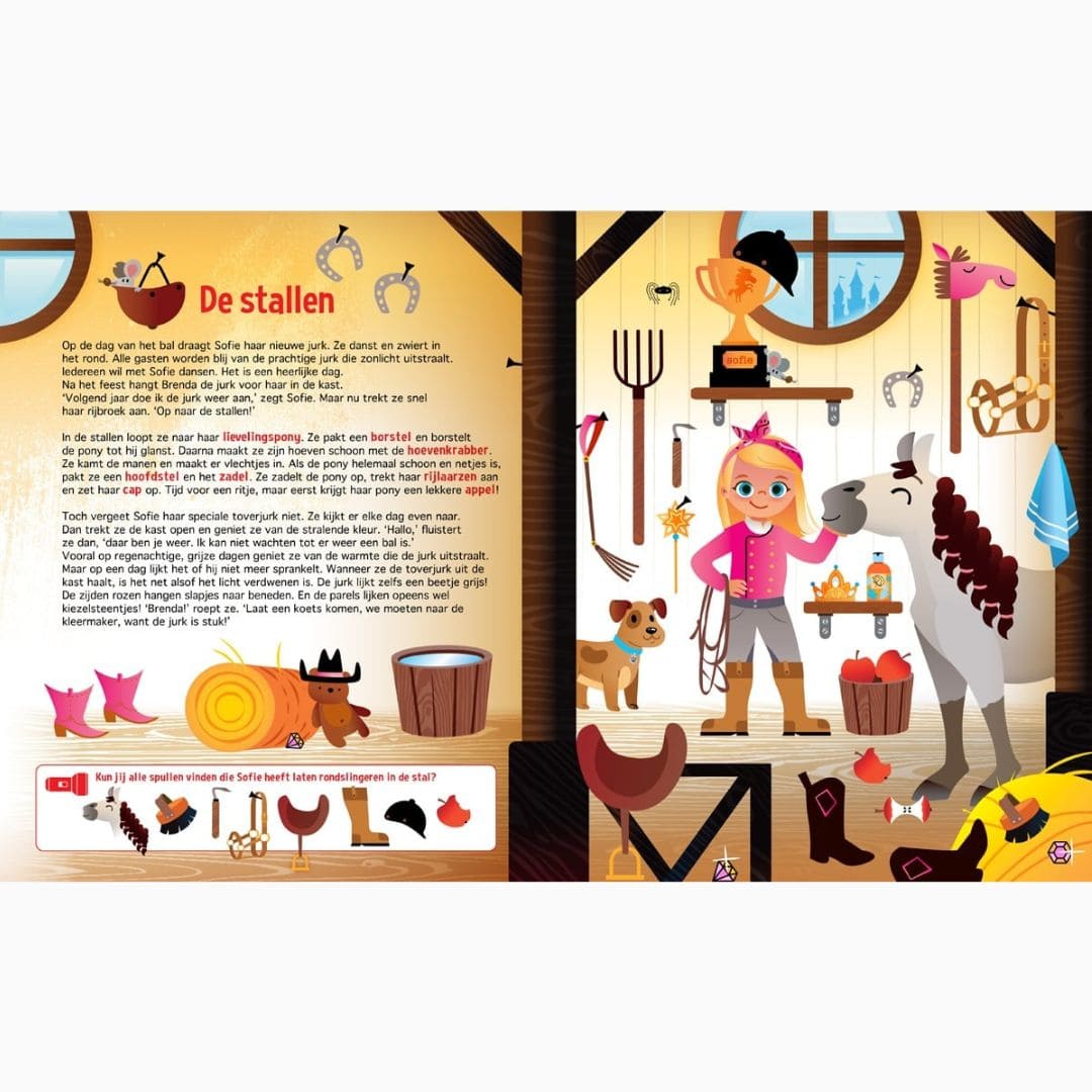 Zoekboek met zaklamp speuren naar Prinsessen van uitgeverij lantaarn publishers