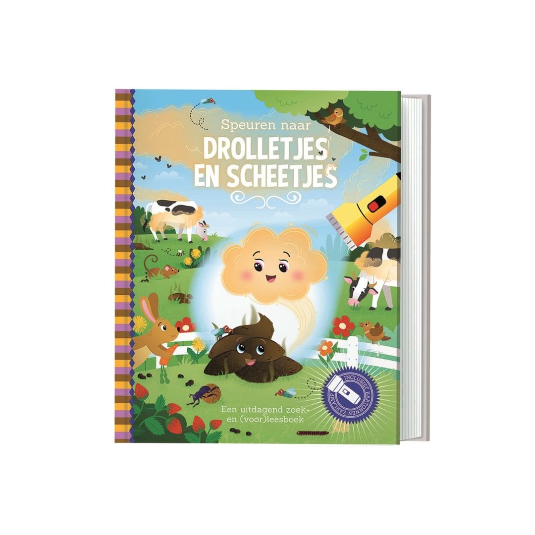 Zaklampboek speuren naar drolletjes en scheetjes