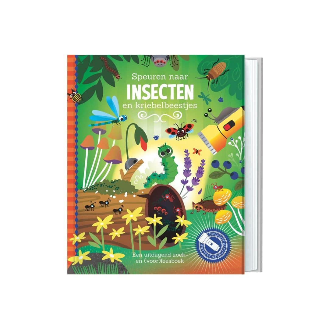 Zaklampboek speuren naar insecten en kriebelbeestjes