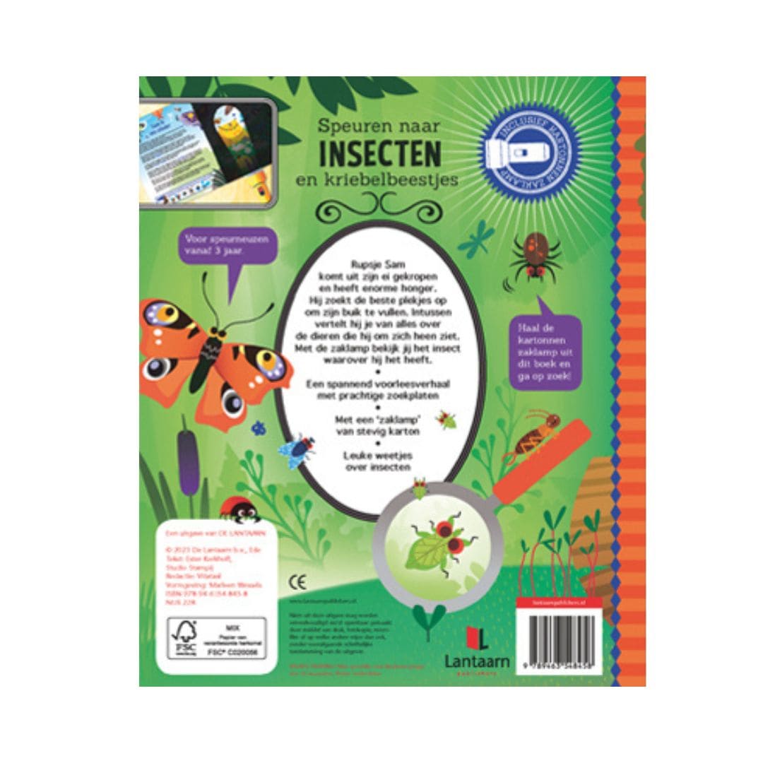 Zaklampboek speuren naar insecten en kriebelbeestjes