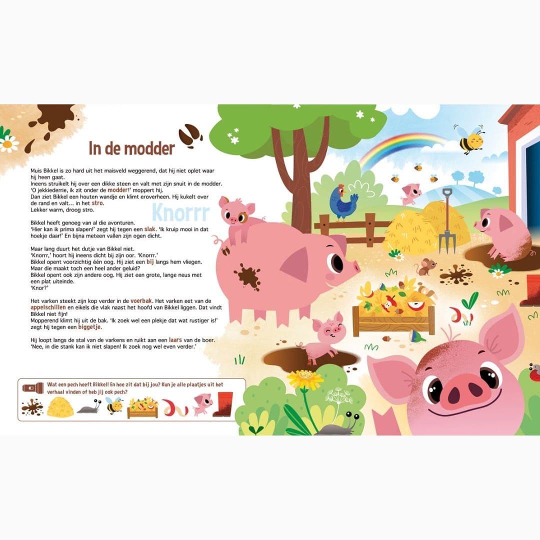 Zaklampboek speuren op de boerderij