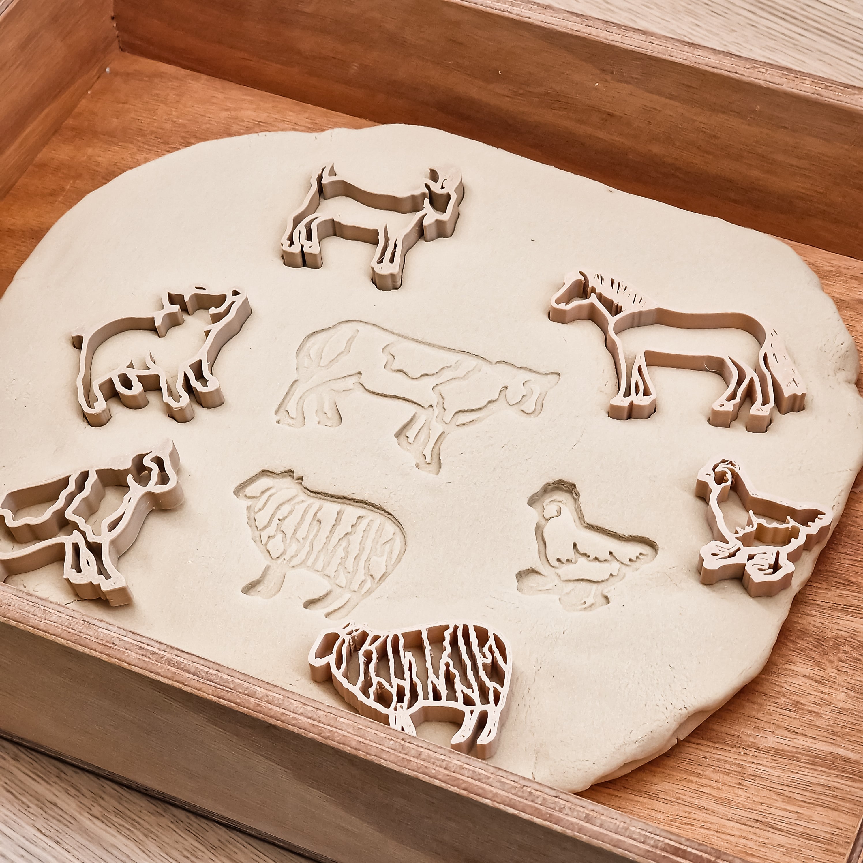 Grennn kinetisch zand vormpjes boerderijdieren