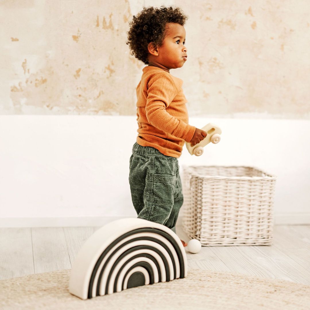 Grimm's houten regenboog monochroom zwart wit