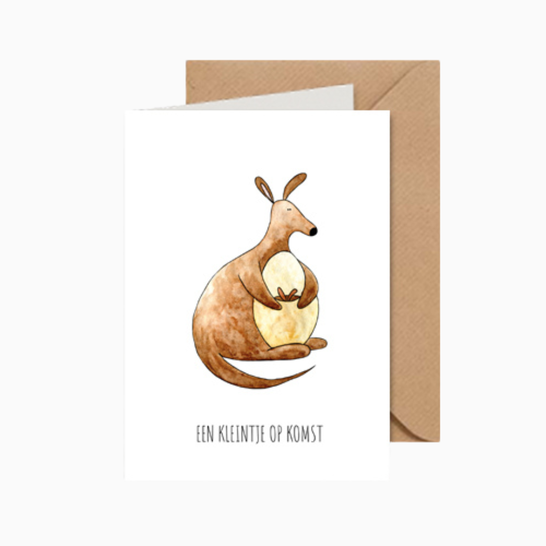 Juulz Illustration & design ansichtkaart - een kleintje op komst