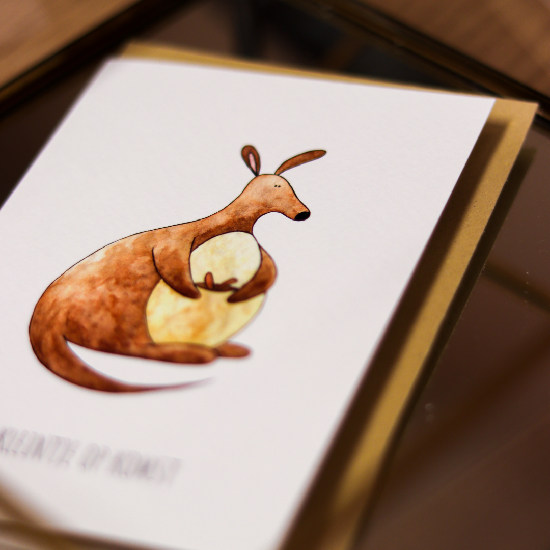 Juulz Illustration & design ansichtkaart - een kleintje op komst