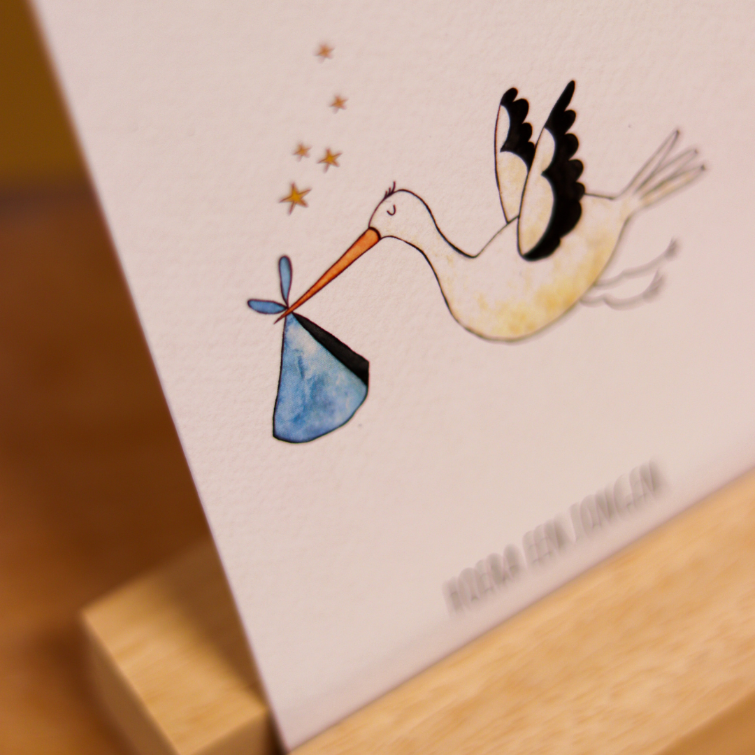 Juulz Illustration & design ansichtkaart - hoera een jongen