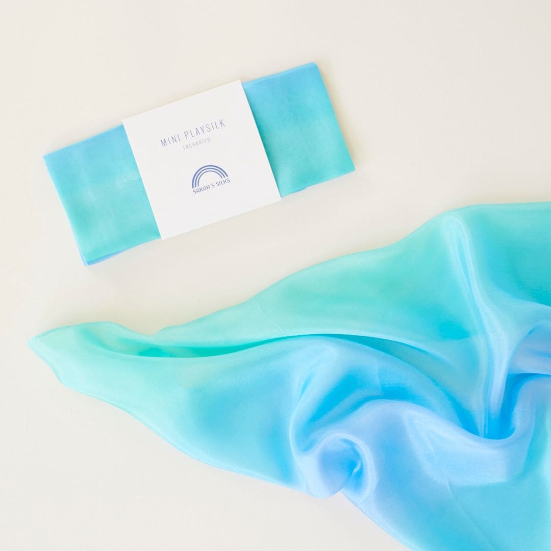 zijden speeldoek van Sarah's Silks enchanted mini zee oceaan blauw