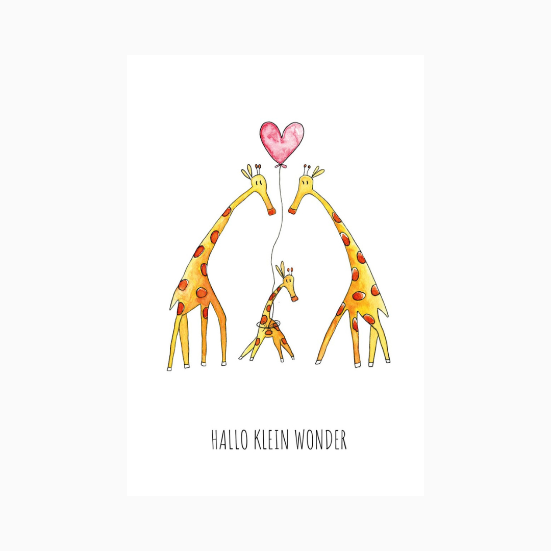 Juulz Illustration & design ansichtkaart - hallo klein wonder