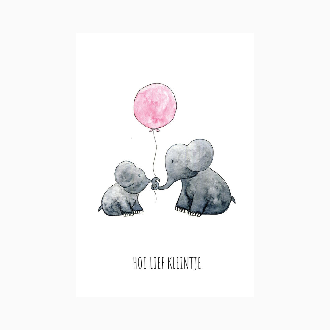 Juulz Illustration & design ansichtkaart - hoi lief kleintje