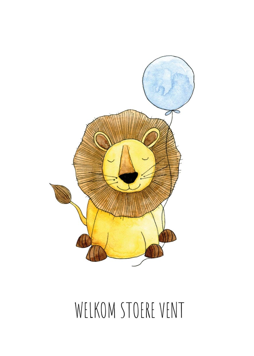 Kaart welkom stoere vent