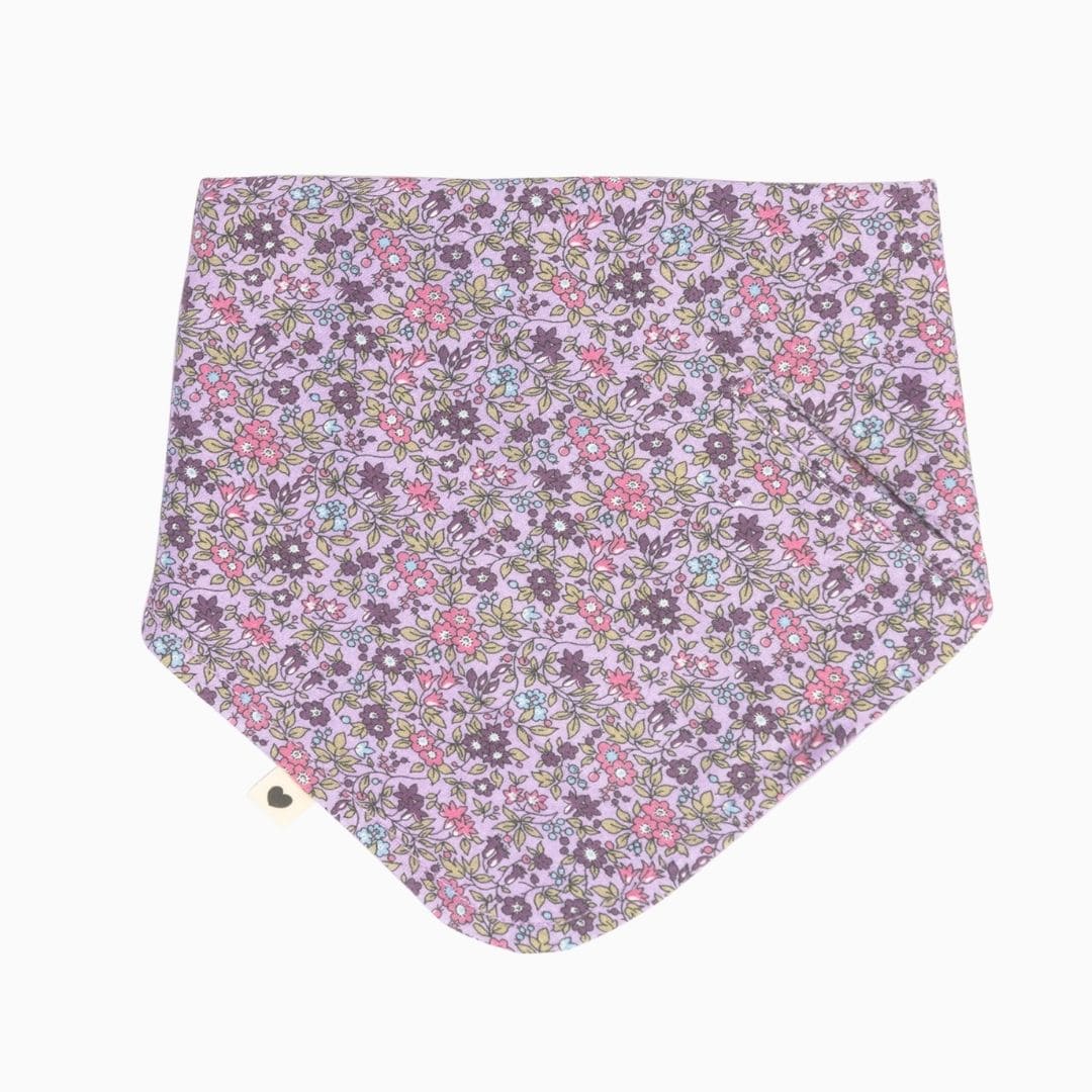 BIBS X LIBERTY bandana slab met bloemenprint chamomile lawn in violet sky Lila
