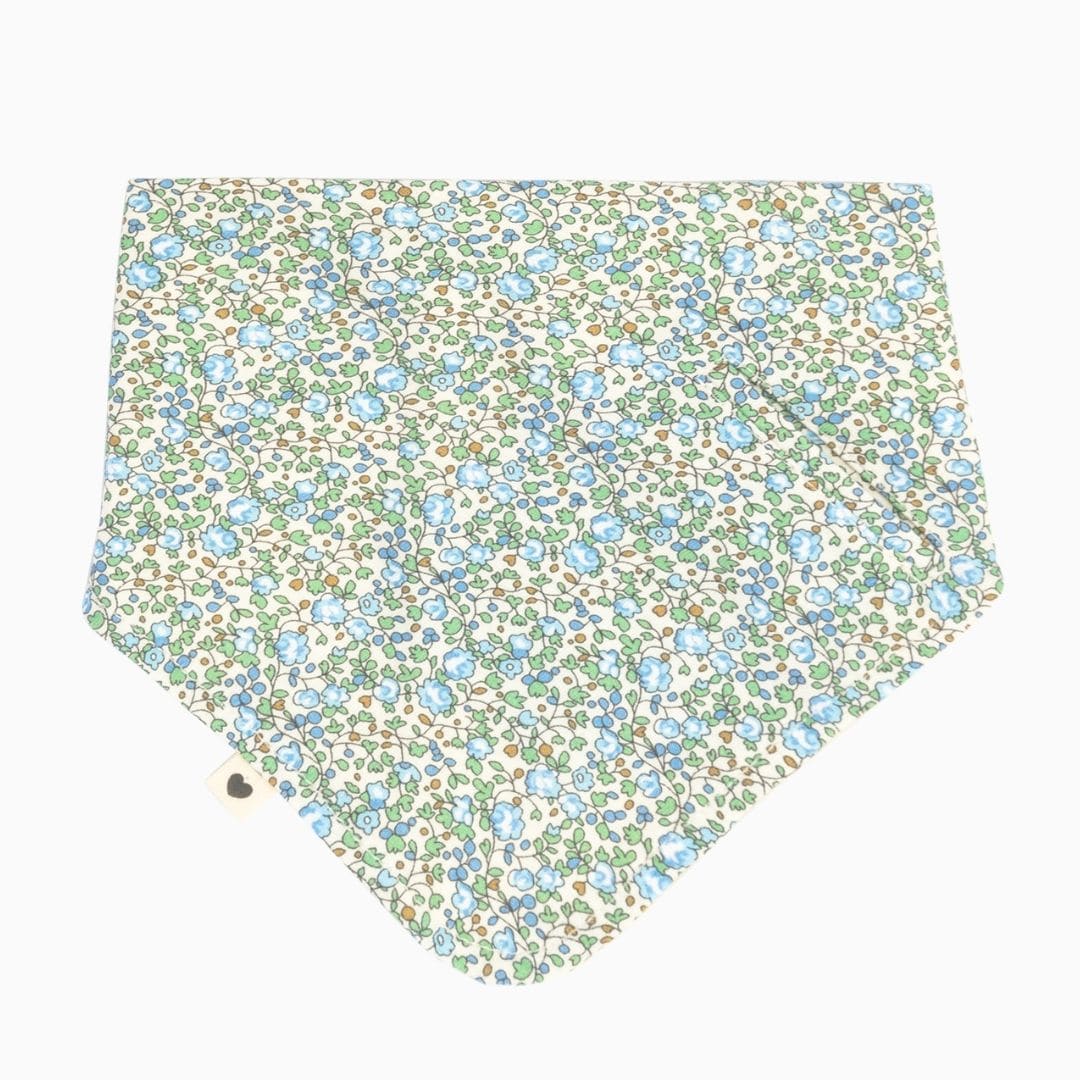 BIBS X LIBERTY bandana slab van 100% organisch katoen met bloemenprint Eloise in ivory wit