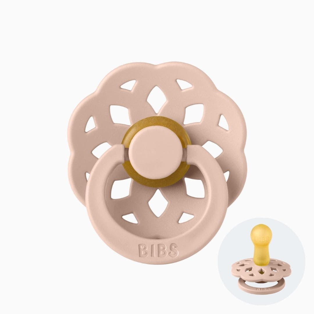 bibs boheme fopspeen met natuurrubber speen in de kleur blush oud roze
