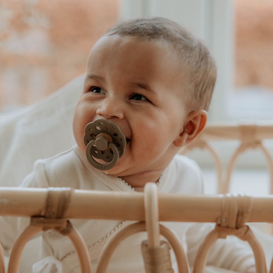 BIBS boheme fopspeen met natuurrubber speen in de kleur dark oak bruin