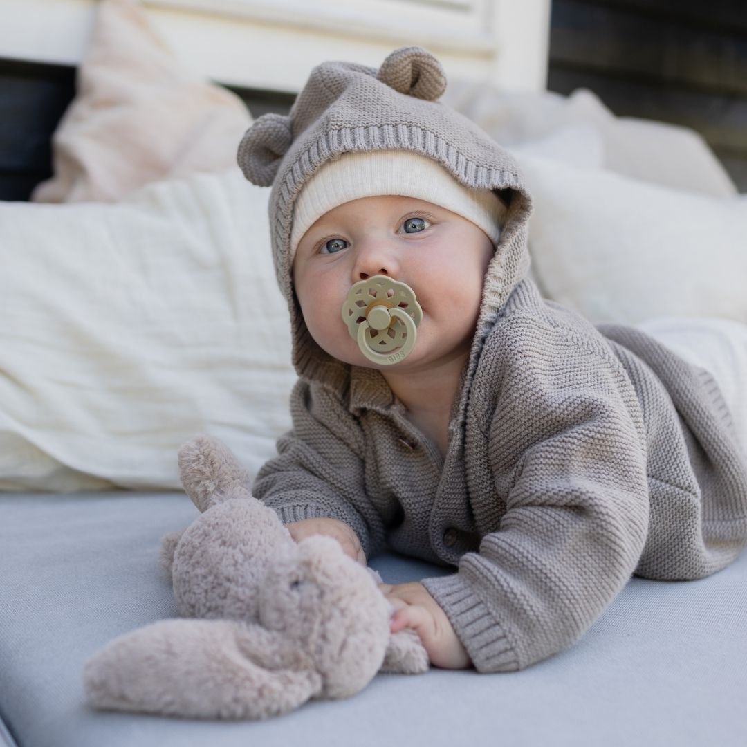bibs boheme fopspeen met natuurrubber speen in de kleur khaki groen