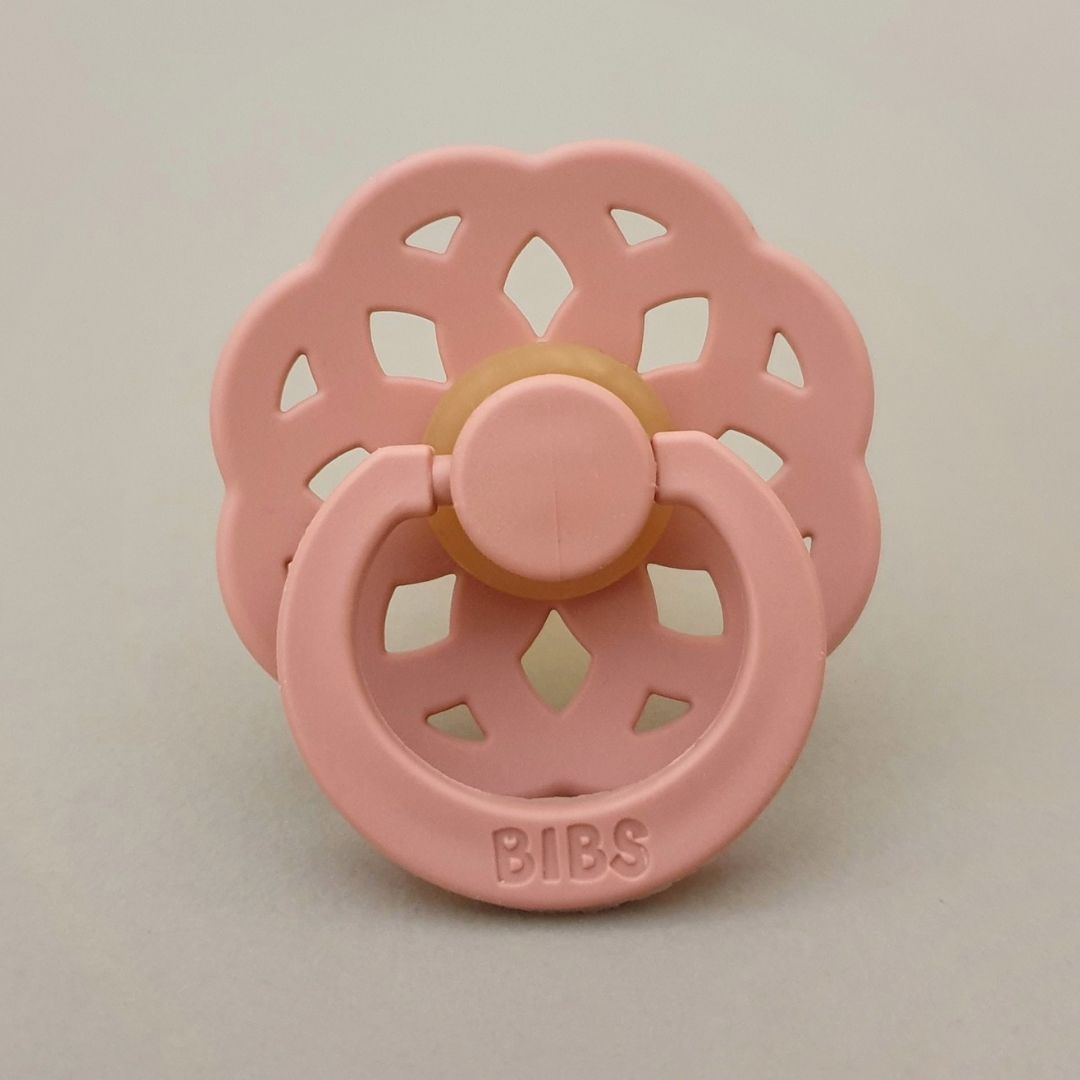 BIBS boheme fopspeen met natuurrubber speen in de kleur peach