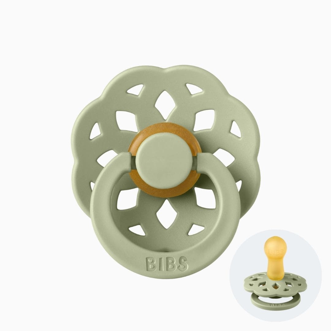 bibs boheme fopspeen met natuurrubber speen in de kleur sage oud groen
