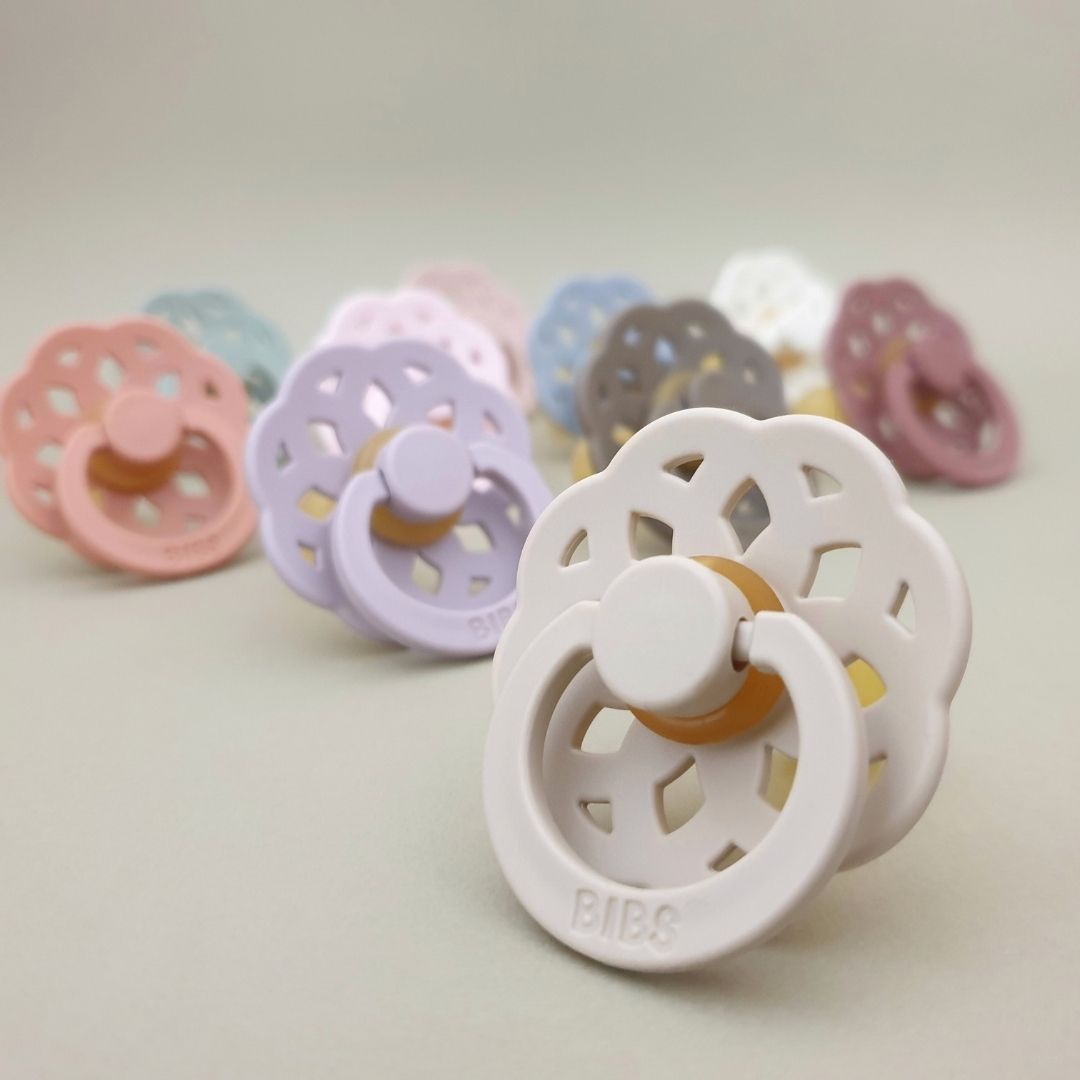BIBS boheme fopspeen in met natuurrubber speen in de kleur vanilla beige
