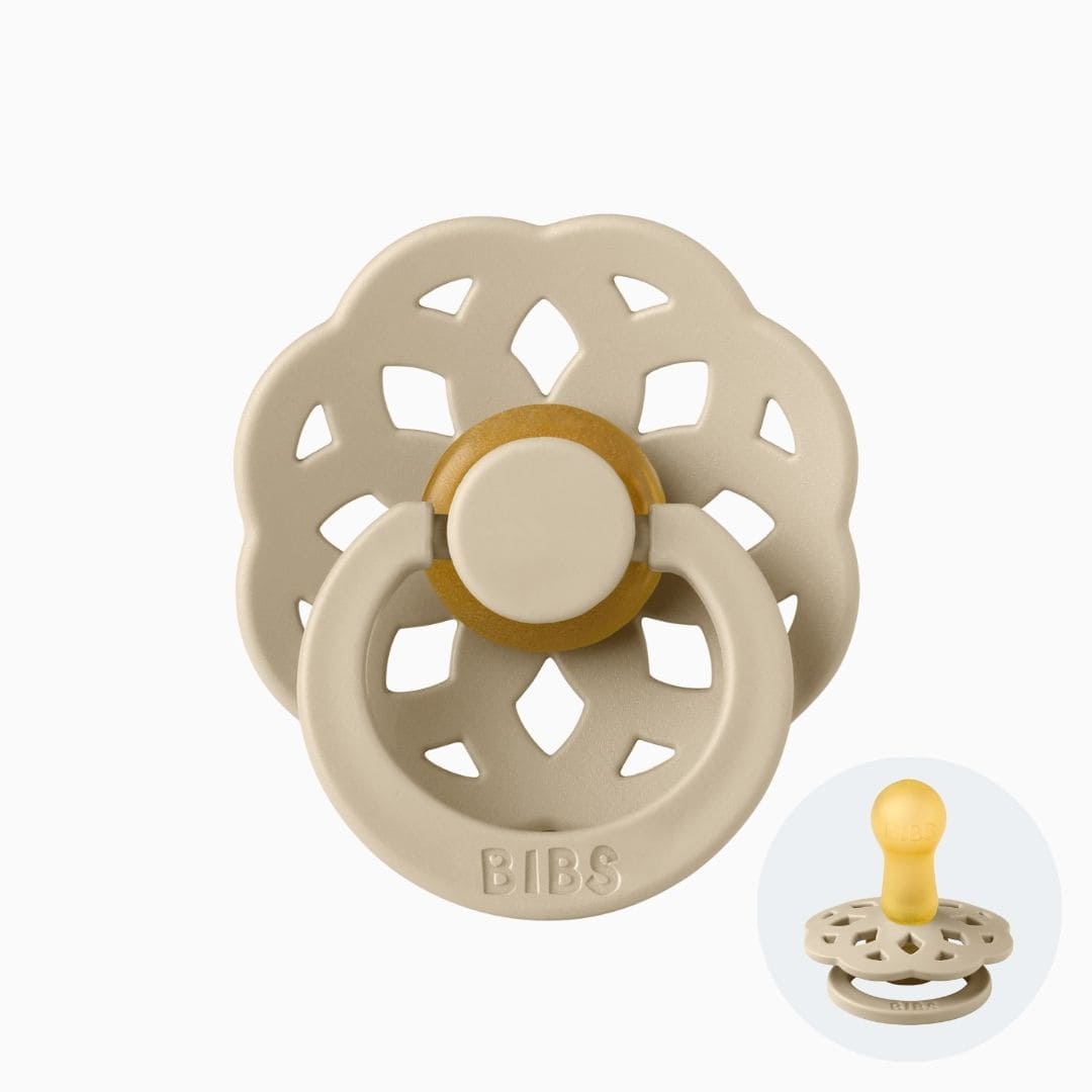 BIBS boheme fopspeen in met natuurrubber speen in de kleur vanilla beige
