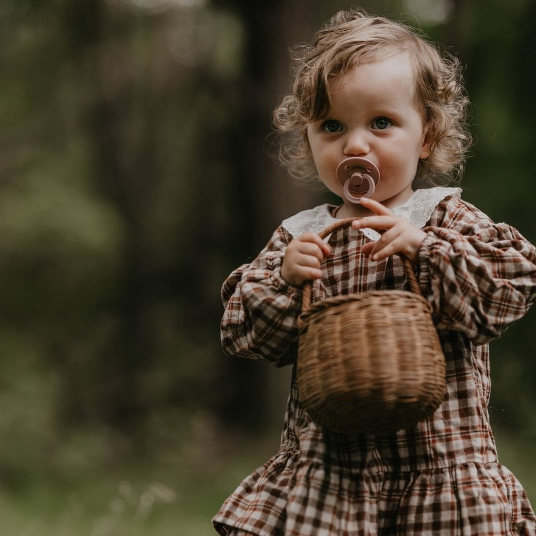 BIBS colour fopspeen met natuurrubber speen in de kleur blush