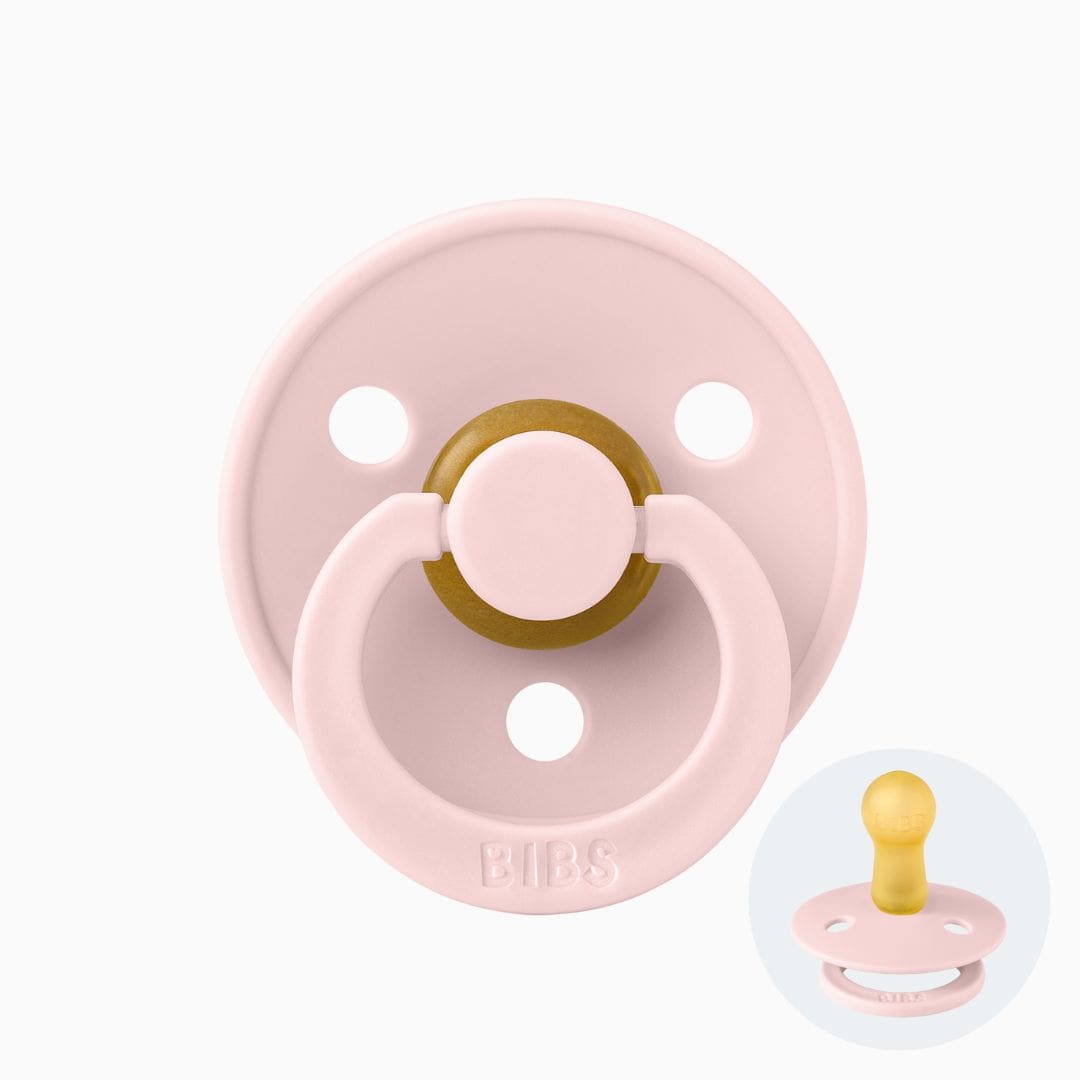 BIBS colour fopspeen met natuurrubber speen in de kleur blossom