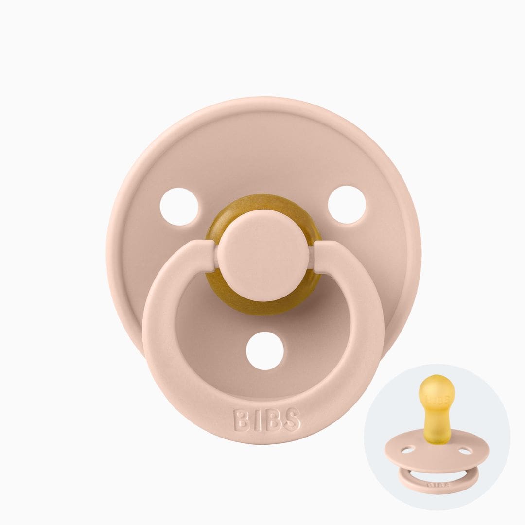 BIBS colour fopspeen met natuurrubber speen in de kleur blush