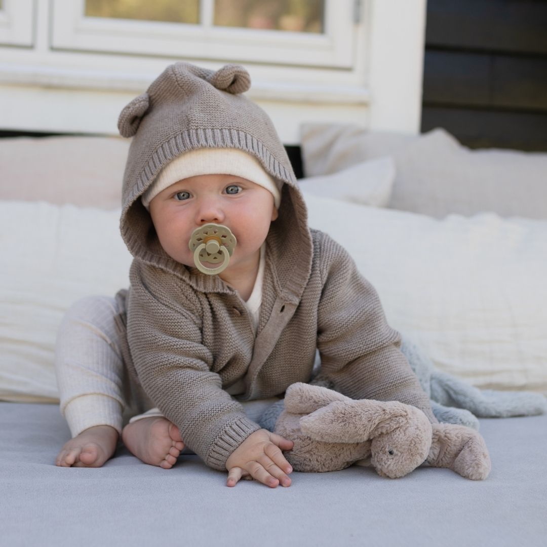 bibs boheme fopspeen met natuurrubber speen in de kleur khaki groen