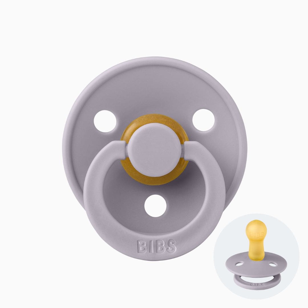 BIBS colour fopspeen met natuurrubber speen in de kleur fossil grey