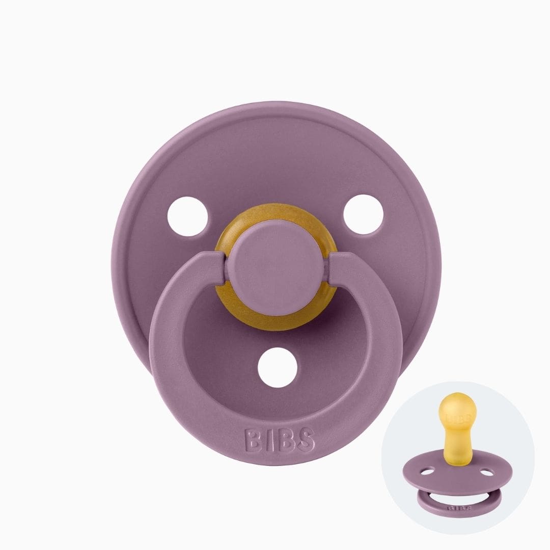 BIBS colour fopspeen met natuurrubber speen in de kleur mauve