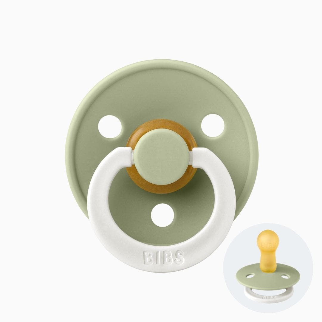 BIBS colour fopspeen met natuurrubber speen in de kleur sage night