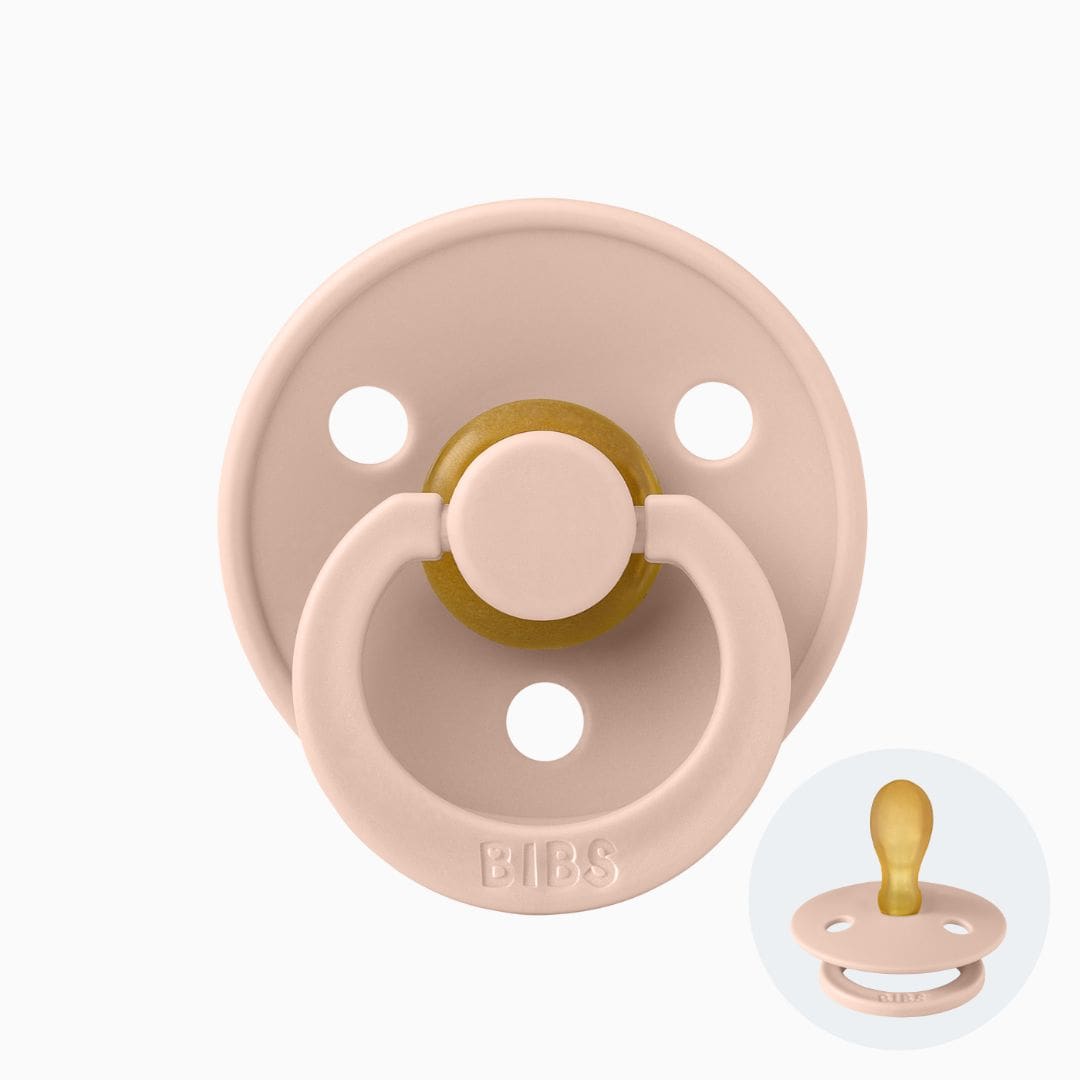 BIBS colour fopspeen met symmetrische speen van natuurrubber in de kleur blush