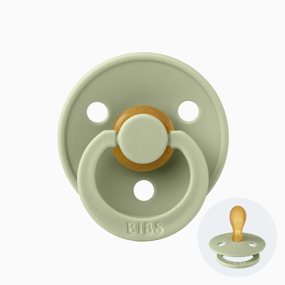 BIBS colour fopspeen met symmetrische speen van natuurrubber in de kleur sage oud groen