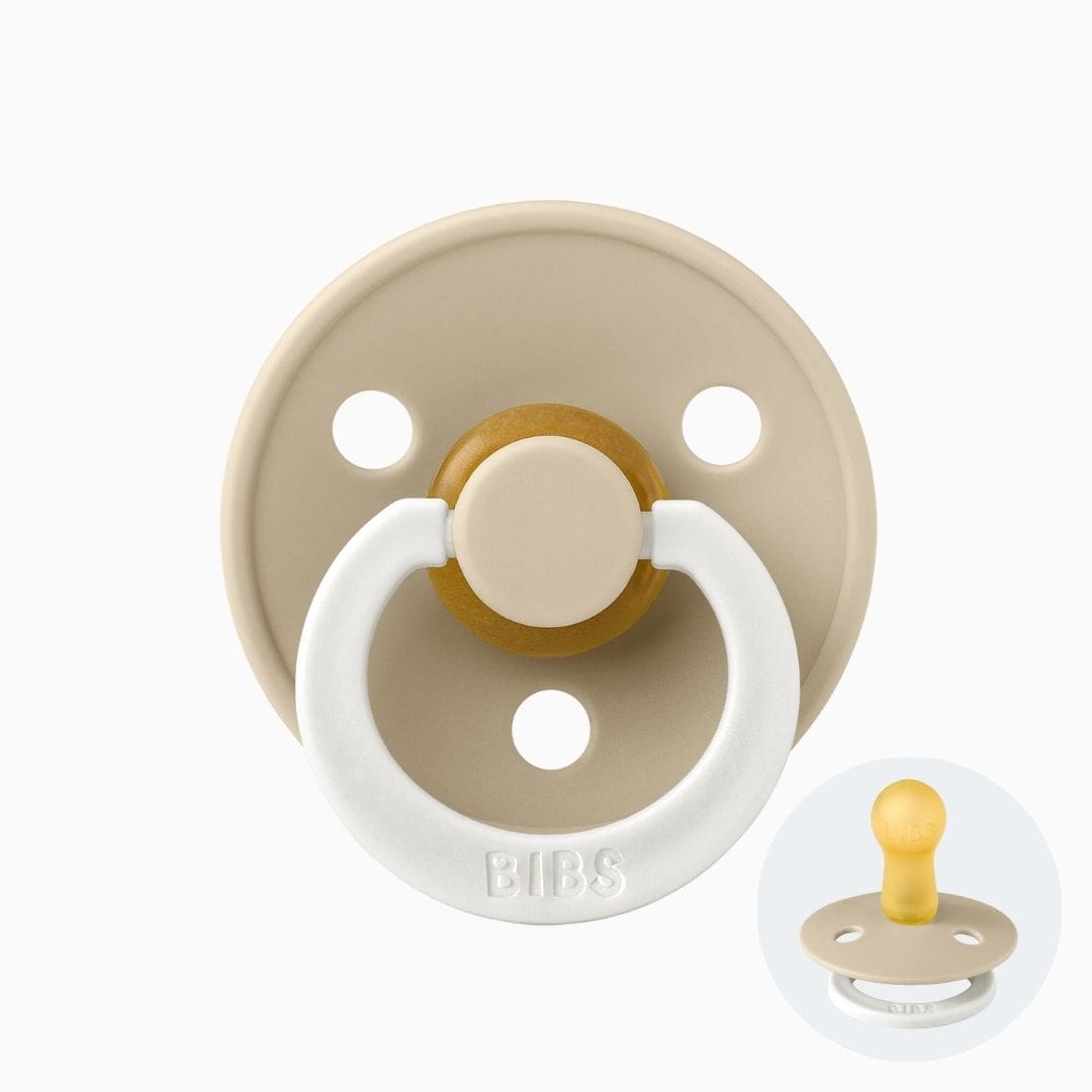 BIBS colour fopspeen met natuurrubber speen in de kleur vanilla night