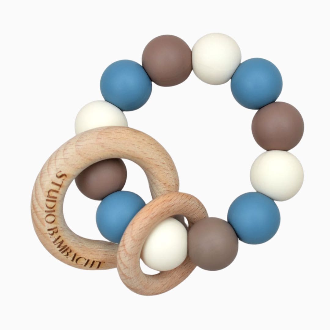 Bijtring blauw en bruin Studio Bambacht