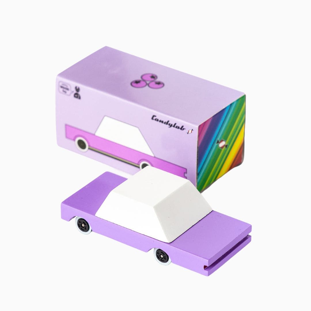 Candylab Candycar houten speelgoedauto lila b.berry