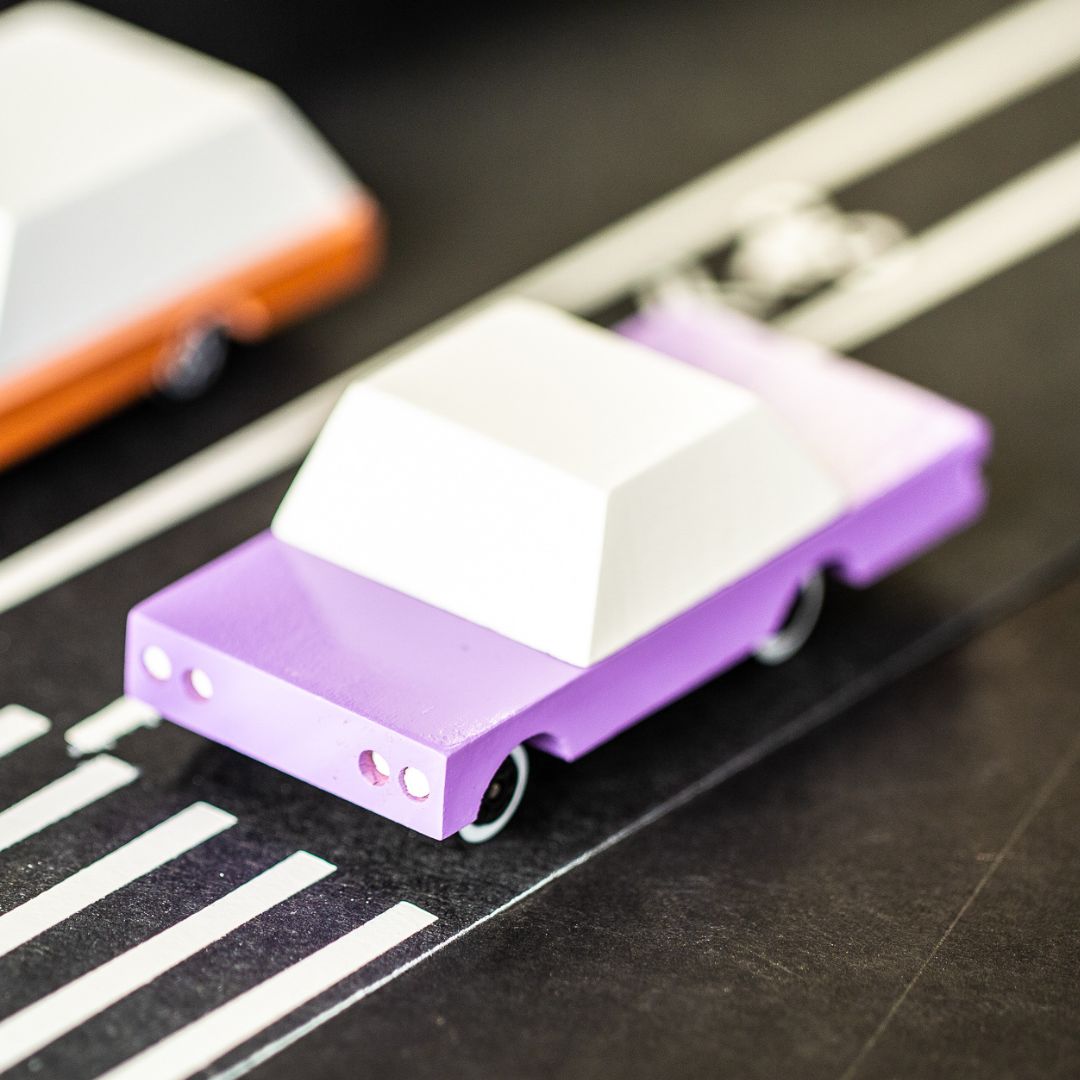 Candylab Candycar houten speelgoedauto lila b.berry