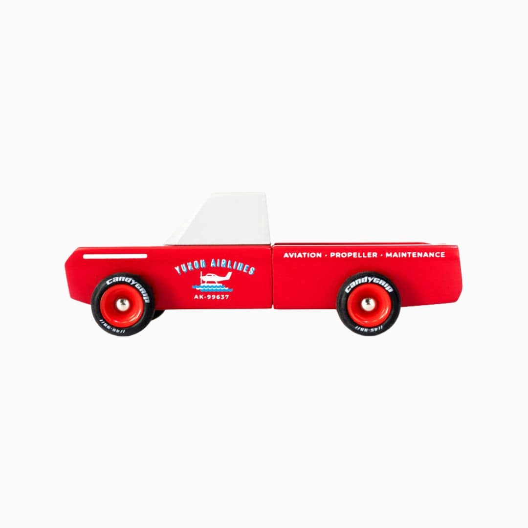 Candylab toys speelgoed auto Americana Longhorn red van massief beukenhout