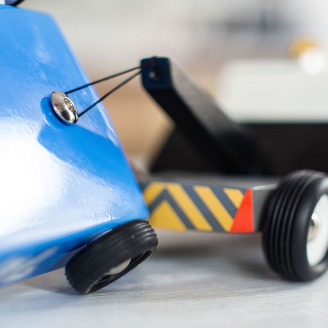 Candylab Toys houten speelgoed auto Americana towie sleepwagen van massief beukenhout