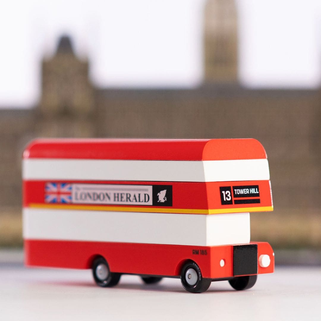 Candylab Toys houten speelgoed auto tour bus London