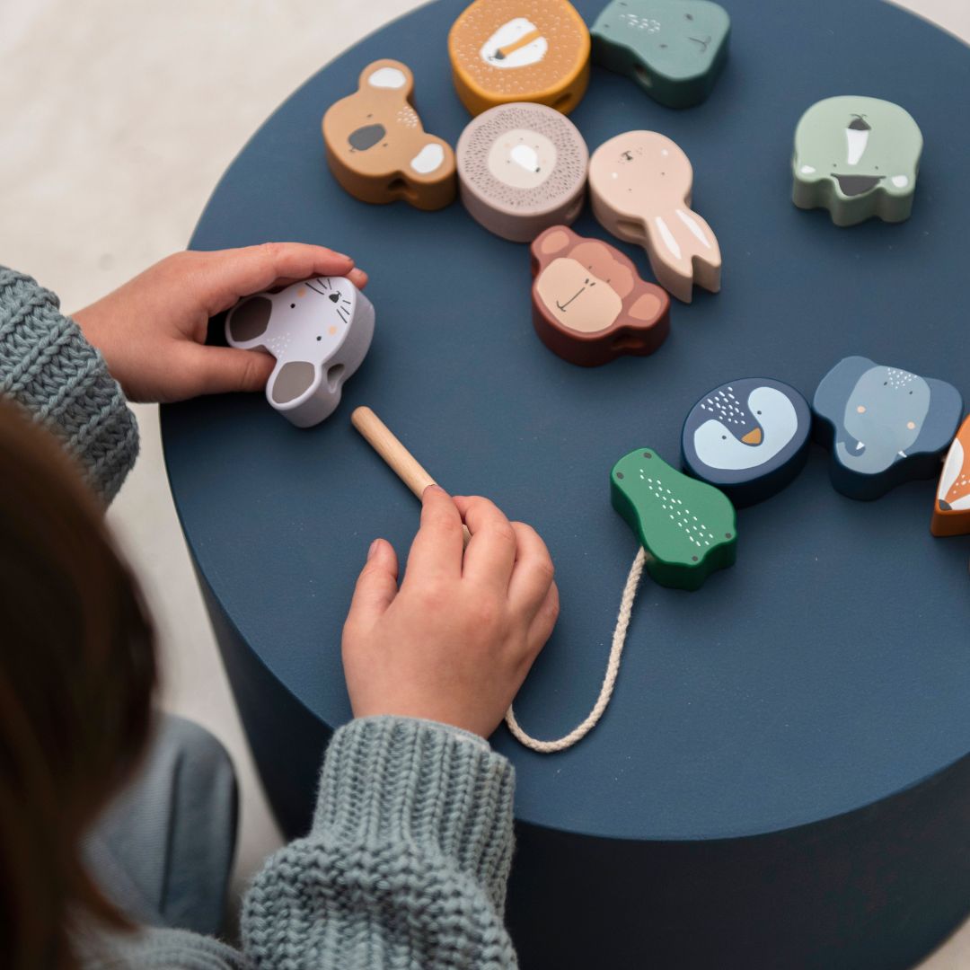 Houten rijgkralen dieren Trixie Baby