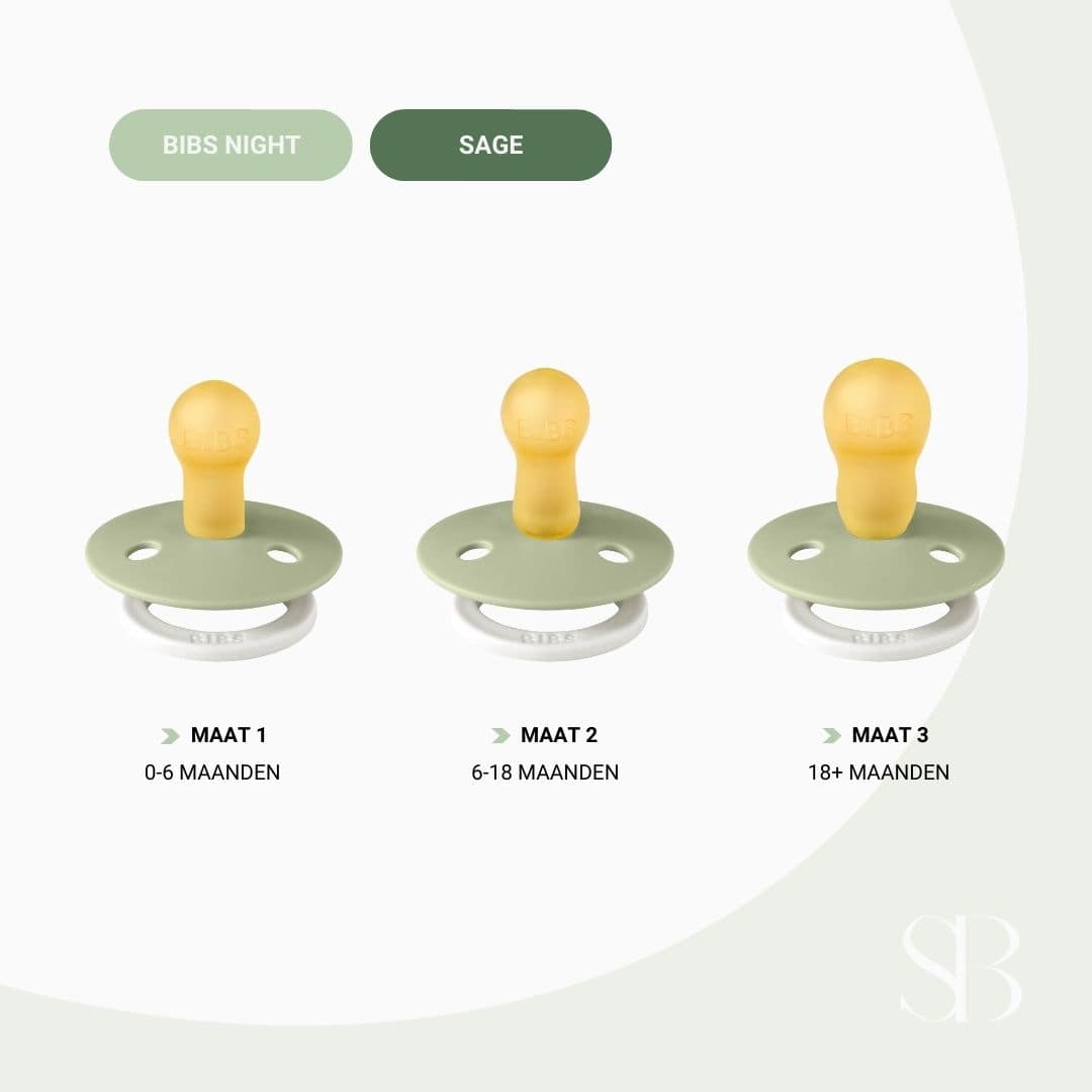 BIBS colour fopspeen met natuurrubber speen in de kleur sage night