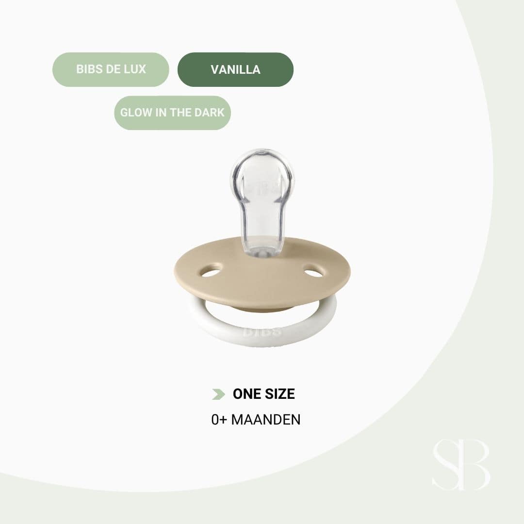 BIBS de lux silicone speen in de kleur vanilla night